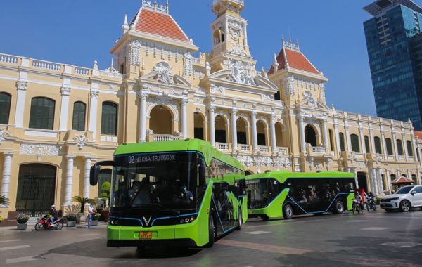 Vinfast EV Buses in Vietnam