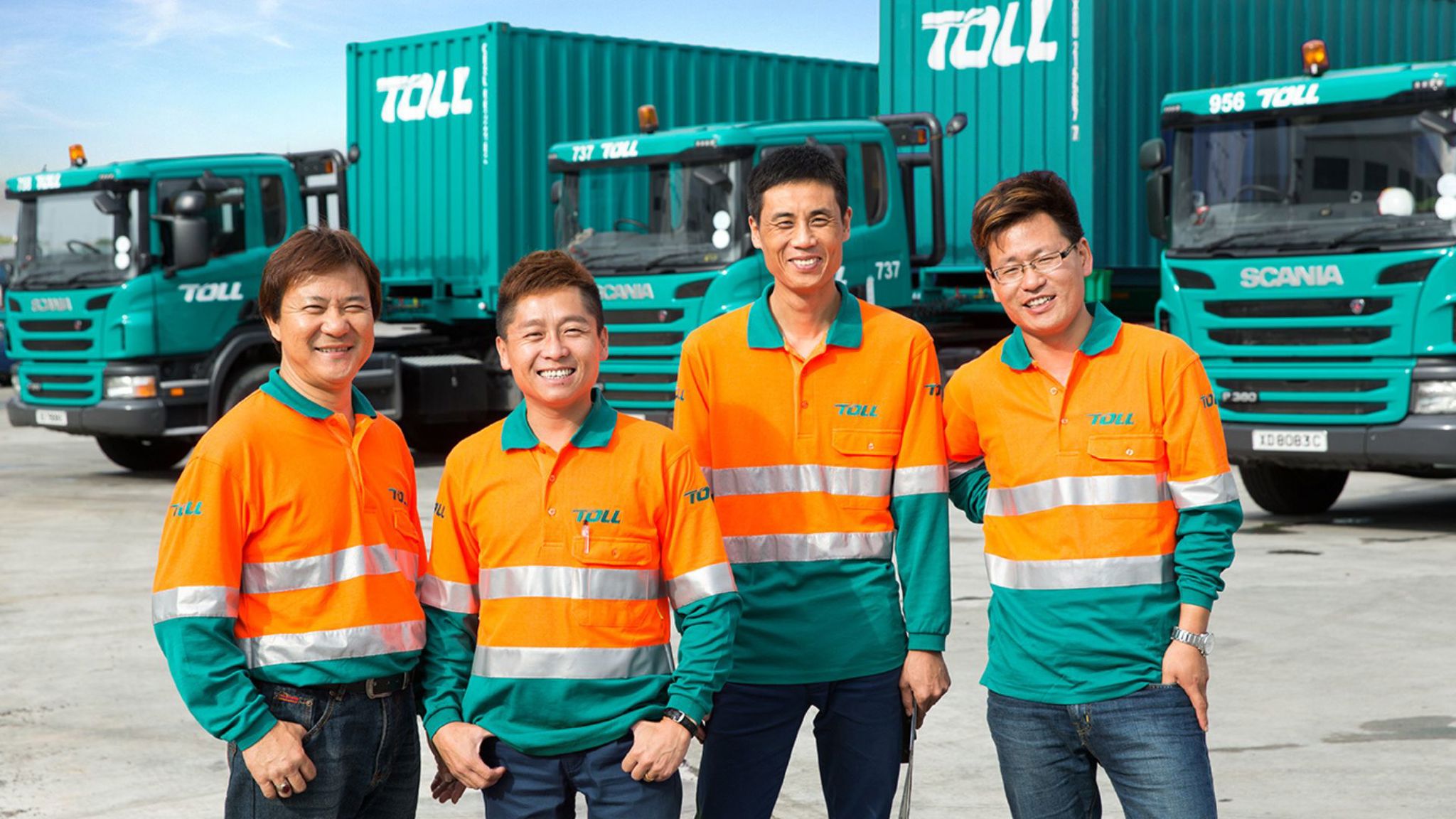 Toll Staff With Trucks