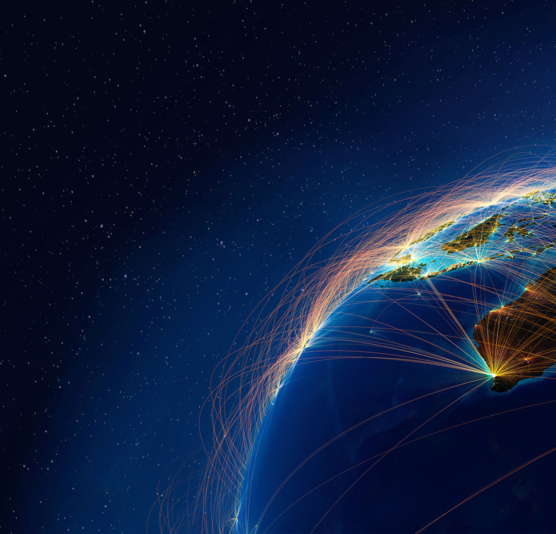 World globe from space