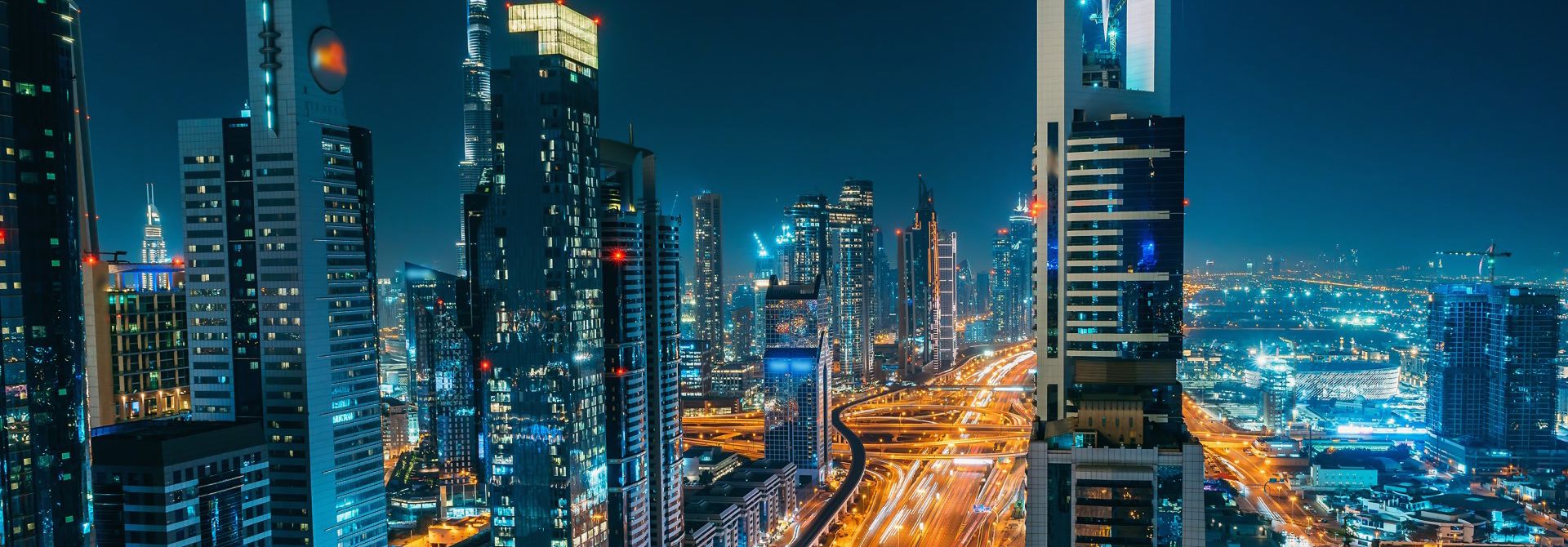 cityscape at night